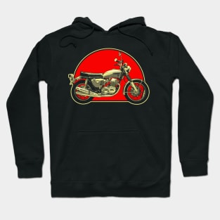 1969 Honda CB750 Retro Red Circle Motorcycle Hoodie